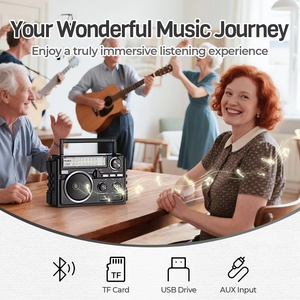 AM FM SW Radio Dual-Antenna Excellent Reception Solar D Battery <b>USB</b> Rechargeable Wireless TF Card <b>USB</b> Playing Portable Radio - Product Image 4