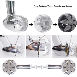 Mini <span class=keywords><strong>Moto</strong></span> Parking Lumière Led Ambre Équipement Indicateurs Sans Fil Dynamique Led Clignotants Lumières - Product Image 4