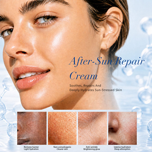 Crème réparatrice apaisante pour la peau après soleil, hydratante 24h, au collagène hydrolysé et à l'<span class=keywords><strong>aloe</strong></span> <span class=keywords><strong>vera</strong></span>, pour tous types de peaux, OEM. - Product Image 6