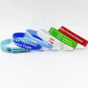 Bracelet en silicone imperméable personnalisé avec texte en relief, fabrication OEM, pour événements, fêtes, sports, fitness, club de football, cadeaux promotionnels - Product Image 2