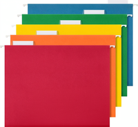 Packs de fournitures de bureau professionnelles : Classeurs suspendus pour documents, format A4, avec onglets découpés 1/5, couleurs assorties, pour l'organisation de documents
