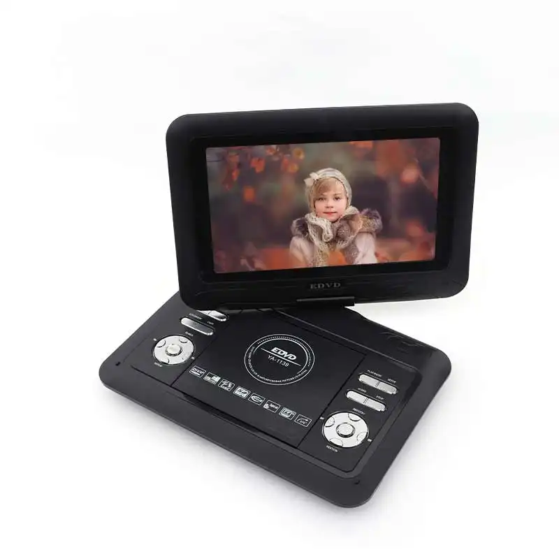 10.1 polegada tft lcd tela multimídia digital portátil, dvd com bateria e tv usb fm player de dvd portátil