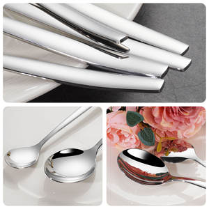 공장 맞춤형 식용 디저트 차 아이스 스푼 스테인레스 스틸 에스프레소 스푼 세트 로고 - Product Image 3