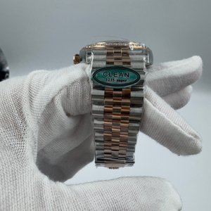 Super Cloned Stainless Steel case and Dial, Custom-made with Moissanite Mechanical Luxury Sapphire 3235