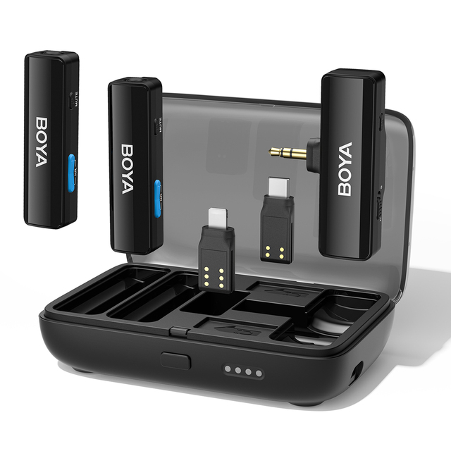 Boya Microphone Wireless Mic SLR Camera YouTube Facebook Live Vlog Recording Interview Podcast Bluetooth Lavalier Microphone