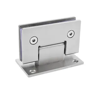 Sauna Bathroom Hardware Stainless Steel Door Clamp 90 135 180 Degree Wall to Glass Shower Pivot Door Hinge For 8-12 mm Door