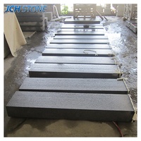 Granite gris foncé G654, pierre, marches de jardin extérieures, grands blocs