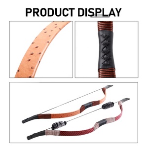 Arco Tradicional SPG para Niños, Arco Recurvo para Caza y Juego de Flechas, <span class=keywords><strong>15</strong></span> Libras, Arco Largo Deportivo de Madera Laminada Hecho a Mano en China - Product Image 2