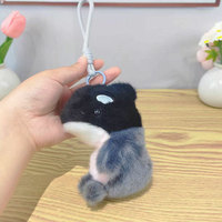 Série de figurines d'animaux marins de dessin animé - Adorables jouets en peluche requin et dauphin, parfaits comme porte-clés ou cadeaux