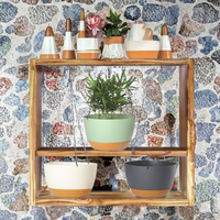 Ensemble de jardinières suspendues auto-arrosantes RevoLumini D1 Designer |   Pots en plastique minimalistes vintage |   Écologique et léger |