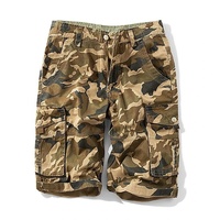 Pantalones Cortos Cargo Casuales Transpirables de Tallas Grandes Ever Glow para Hombre, Verde, Algodón/Poliéster, Cintura Elástica, Logotipo Personalizado, Venta al Por Mayor
