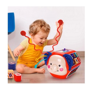 Cube d'activités pour bébé, jouet sensoriel Montessori, trieur de formes, jouet en plastique pour enfants de 1 à 2 ans, jouet éducatif à tirer, jouet occupé - Product Image 1