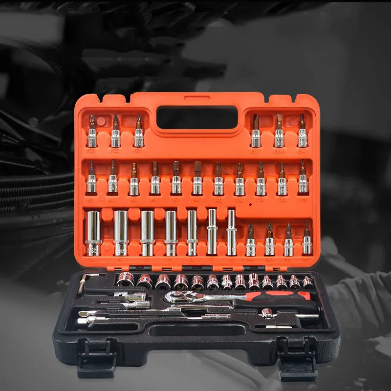 Cheap Price 53pcs Ratchet Wrench Socket Bits General Household Auto Car Repair Socket Set With Mechanical Tools