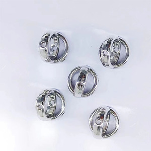 Silver Alloy <b>Spacer</b> Beads Round Geometric Zinc Plated For DIY Jewelry Making Unisex 4.9mm - Product Image 1