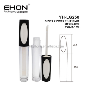 Tubes de gloss à lèvres vides personnalisés avec capuchon noir, conteneur transparent pour gloss, emballage cosmétique pour huile à lèvres avec applicateur - Product Image 2