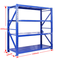 Étagères de stockage robustes pour entrepôt, 4 niveaux, 500 kg, pour garage, vente en gros, directement de l'usine OEM