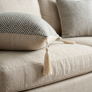 Cojín Decorativo de Tela Estilo Escandinavo con Borlas, Rectangular, Decoración para el Hogar, para Sala de Estar, Uso Interior - Product Image 1