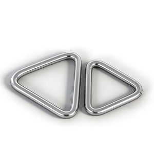 Anillo Sólido Tipo D de Acero Inoxidable 304, Gancho de Fijación Triangular Cuadrado, Hebilla Irregular, Accesorios Especiales para Bolsos - Product Image 4