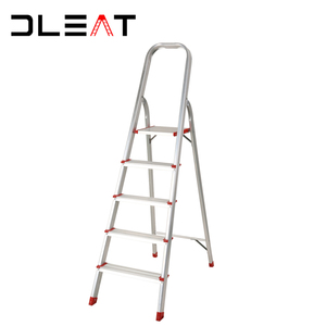 Nouvelle échelle pliante à <span class=keywords><strong>5</strong></span> <span class=keywords><strong>marches</strong></span> en <span class=keywords><strong>aluminium</strong></span> à prix avantageux 2026, plateforme à double alliage avec poignée - Product Image 1