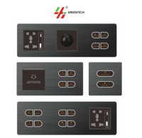 Interrupteurs et prises intelligents Greentech pour hôtels, interrupteur tactile, système de gestion des chambres d'hôtel, commande tactile