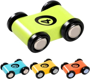Bằng gỗ xe đoạn đường nối Racer đồ chơi, đua theo dõi xe trò chơi với 4 tay đua nhỏ, <span class=keywords><strong>Tabletop</strong></span> Montessori đồ chơi cho trẻ em trai cô gái Quà Tặng - Product Image 4