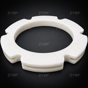 Rueda de esquina de nylon PA6 <span class=keywords><strong>MC</strong></span> de 6 pulgadas para giros de 90 y 180 grados, transportador de riel en T para mataderos de aves - Product Image 4