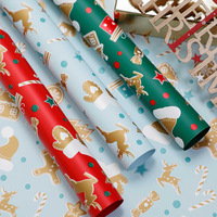 Papier d'emballage cadeau pour enfants, fête d'anniversaire, bébé, Noël, de haute qualité, personnalisé, avec laminage mat