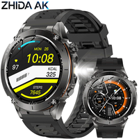 Layar AMOLED HD 1,43 inci Resolusi 466 * 466 Baterai 730mAh Kompas Barometer Altimeter Tahan Air 3ATM Bodi Logam / Sensor