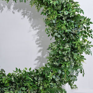 Nueva boda arco redondo decoración planta verde flores Sennys césped boda arreglos florales con menta verde gris <span class=keywords><strong>era</strong></span> blanco - Product Image 4