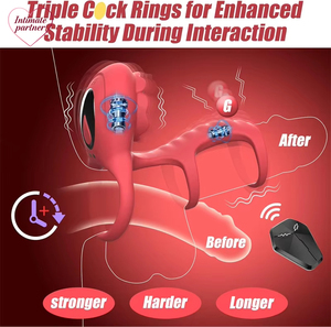 Anillo Vibrador para Pene con Control Remoto, Estimulador de Succión, Anillo de Erección con Punto G, Juguete Sexual para Adultos - Product Image 4