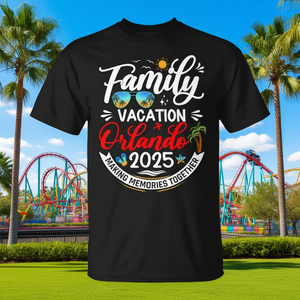 T-shirt assorti pour les vacances en famille à Orlando 2025, souvenir de voyage d'été - Product Image 3