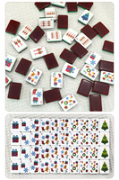 Jeu de Mahjong Américain en Acrylique 3 Couches pour Noël, Portable, Écologique, Durable, Rotation à 360 Degrés, Étanche, pour 4 Joueurs