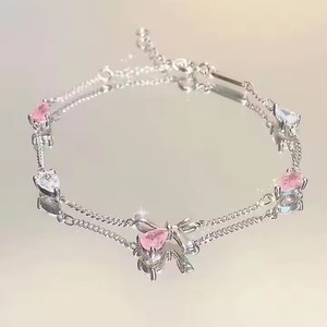 Cadena con cuentas <span class=keywords><strong>de</strong></span> lazo ajustable, pulseras <span class=keywords><strong>de</strong></span> <span class=keywords><strong>Amistad</strong></span> <span class=keywords><strong>de</strong></span> circonia cúbica blanca y rosa <span class=keywords><strong>para</strong></span> <span class=keywords><strong>mi</strong></span> <span class=keywords><strong>mejor</strong></span> amigo, regalos <span class=keywords><strong>de</strong></span> moda, joyería - Product Image 3