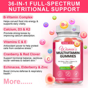 Integratore Multivitaminico per Donne ArtoaLabs Etichetta Privata, Gommose Multivitaminiche con Minerali per Supporto Immunitario ed Energetico - Product Image 5