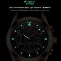 Nouvelle montre-bracelet de luxe pour homme en cuir, mouvement à quartz, boîtier en alliage 42 mm, cadran à aiguilles, épaisseur 10 mm, sportive, étanche et lumineuse