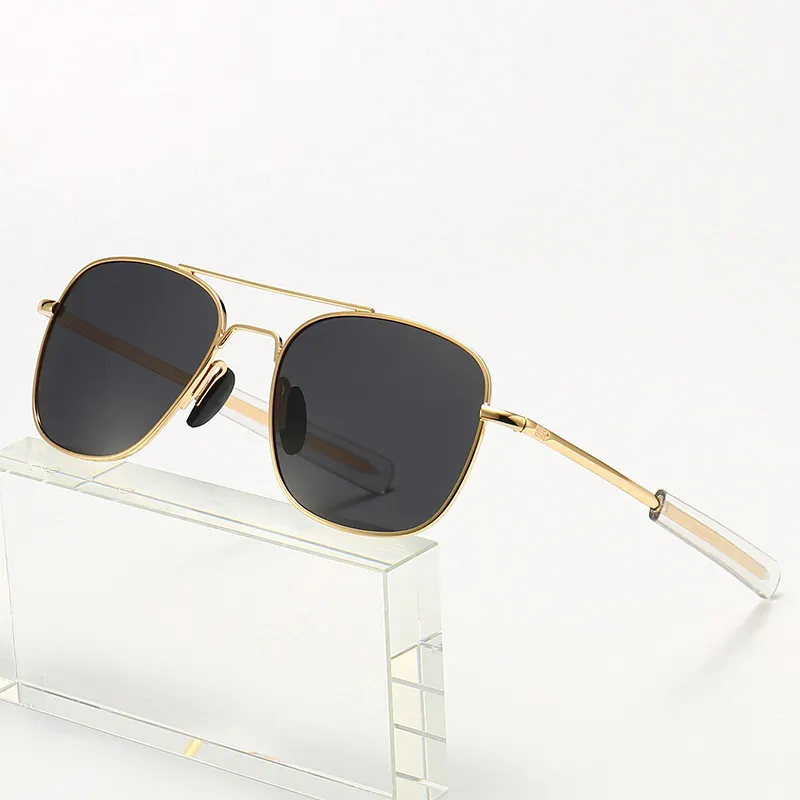 2021 new men's metal square sunglasses European and American retro polarized sunglasses wholesale