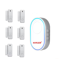 Smart Life detektor Alarm Sensor pintu WIFI, bel cincin Sensor pintu, detektor Alarm Tuya magnetik, lonceng kontak untuk jendela terbuka, peringatan masuk pencuri rumah