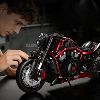 Guly 60562 MOC City 1:5 Moto à assembler, modèle de présentation, kits de briques de voiture de sport, cadeau d'anniversaire pour adultes, ensembles de blocs de construction