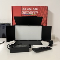 Portátil de mano LED 1080P HD Video Live Streaming/Vlogging Cámara Iluminación a todo color Brillo ajustable Flexible