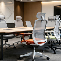 Chaise de bureau simple, adaptée aux bureaux professionnels et à domicile, avec support lombaire ergonomique et hauteur réglable.