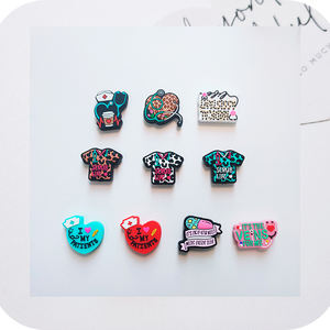 Nouveauté : Perles en silicone pour infirmières, pour la fabrication <span class=keywords><strong>de</strong></span> stylos en résine, breloques à dos plat, porte-clés en silicone pour infirmières, perles pour stylos en silicone - Product Image 3