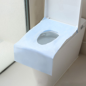 Couvre-siège de toilette jetable en tissu non tissé 40x60cm, imperméable et portable pour les voyages et les hôtels - Product Image 1