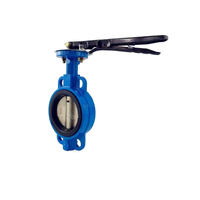 Vanne papillon de type gaufrette avec poignée opération manuelle 2 "-8" pour le contrôle de la canalisation industrielle