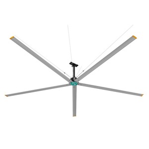 Ventilateur de plafond industriel géant HVLS à faible vitesse avec pales en alliage, économie d'énergie, moteur PMSM, volume d'air de 14500 m³/min, 380 V - Product Image 2