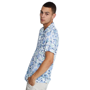 เสื้อแฟชั่น2024ผ้าทอลายทแยงของผู้ชาย, เสื้อคอตตอน100% ฤดูใบไม้ร่วงทรงสลิมฟิตลำลองแขนสั้นปรับแต่งได้ - Product Image 3