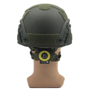 Casque tactique vert en fibre de verre avec sangle de menton réglable, casque de protection pour l'entraînement en plein air et les sports - Product Image 3