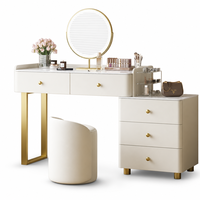 Table de maquillage moderne en bois massif nordique, durable, écologique, avec miroir LED éclairé, pour appartement de luxe, chambre à coucher, hôtel haut de gamme