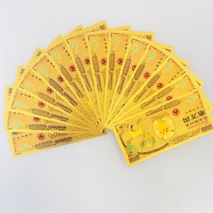 ธนบัตรทองคำรุ่นคลาสสิกอนิเมะญี่ปุ่น ปิกาจู ของที่ระลึกสะสม ของขวัญ โปเกมอน อนิเมะ ธนบัตรทองคำ - Product Image 2