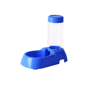 Kingtale Gamelles en plastique pour petits chiens sans goutte à goutte Caisse pour chiens Distributeur de bouteilles d'eau Hauteur réglable Debout pour boire - Product Image 1