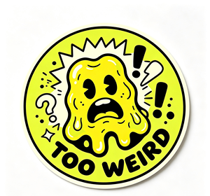 Custom Round Metal Lapel <b>Pin</b> Hard Enamel <b>Badge</b> Black Nickel Plated Too Weird Monster Design for Clothing - Product Image 2